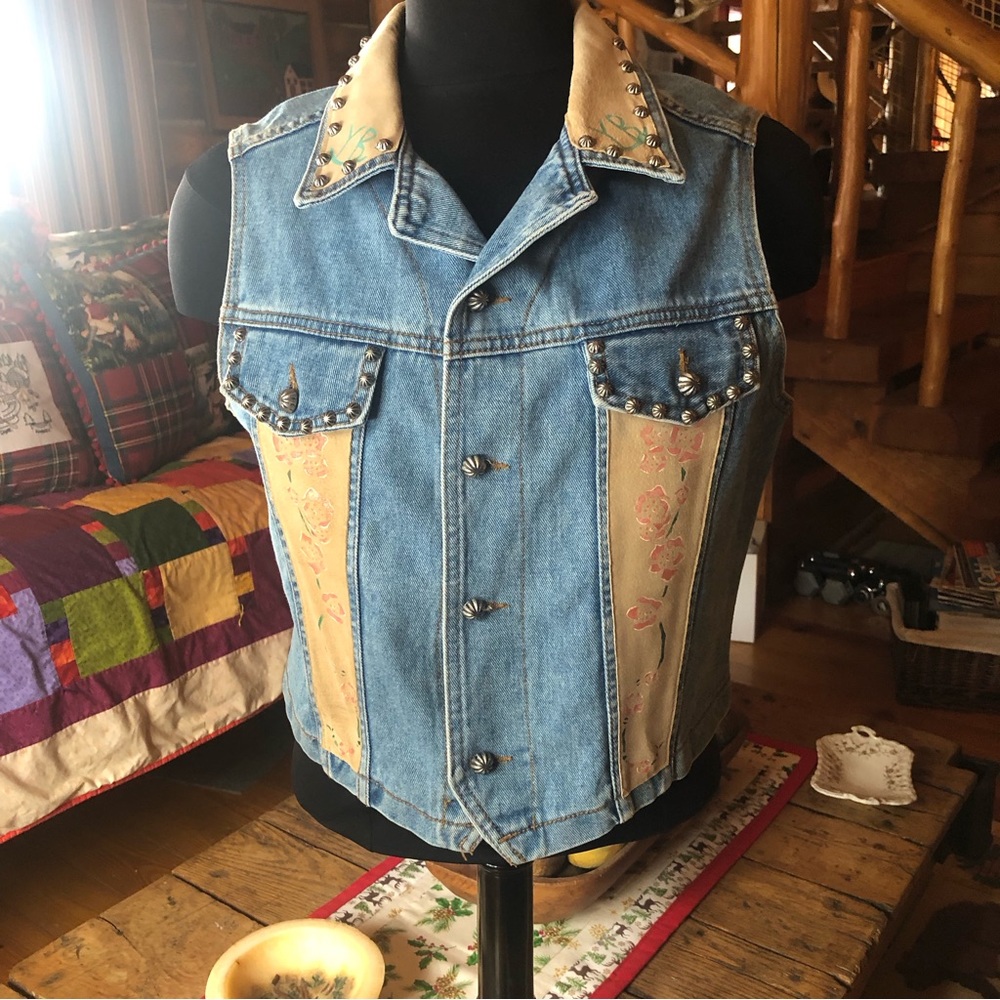 Patrica Wolf Hand Painted Vest